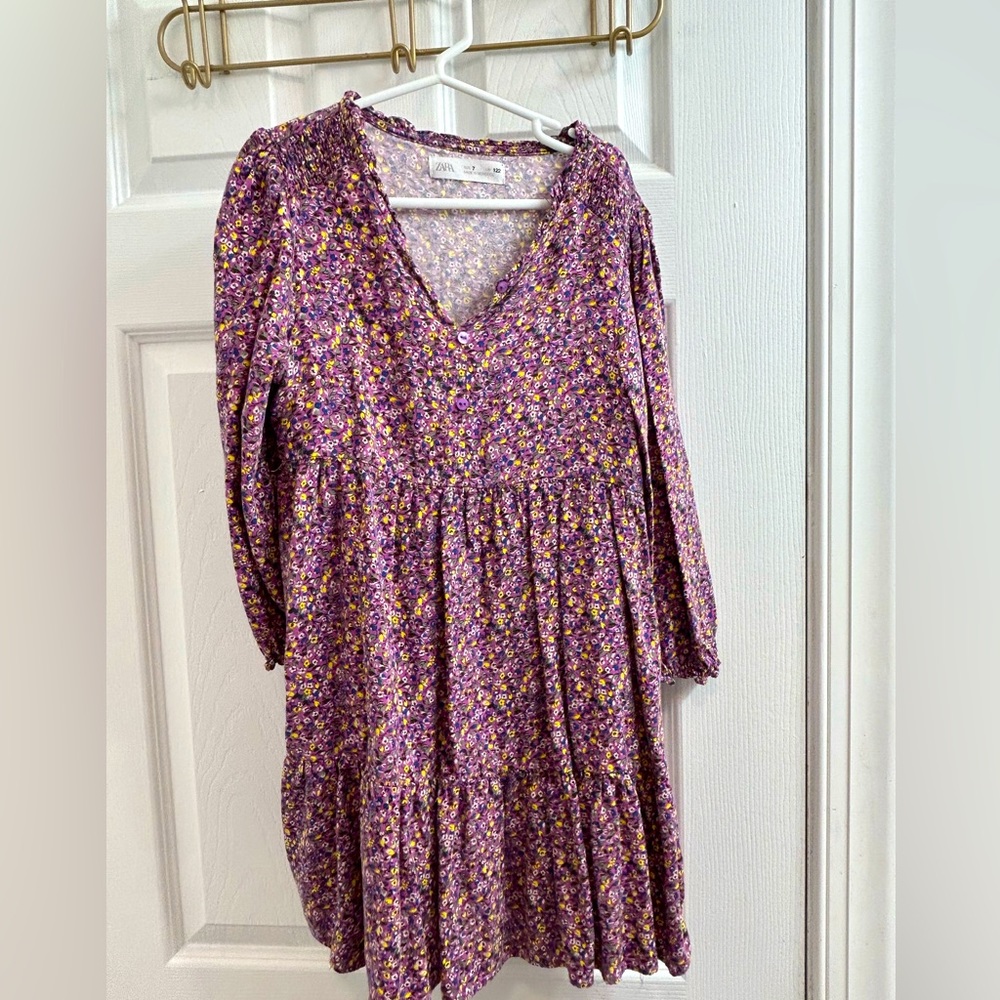 Purple floral Dress by ZARA